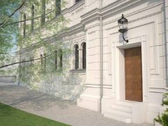 virtuální rekonstrukce synagogy - boční vchod