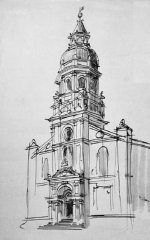 skica průčelí