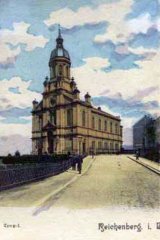 dobová pohlednice s námětem synagogy