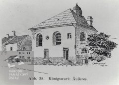 kresba s motivem synagogy