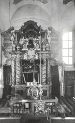 historické foto interiéru synagogy - aron ha-kodeš