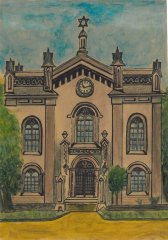 obraz s motivem synagogy