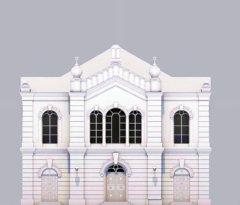 virtuální rekonstrukce synagogy - pohled sever - západ