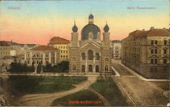 dobová pohlednice se synagogou