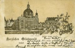 historická pohlednice synagogy