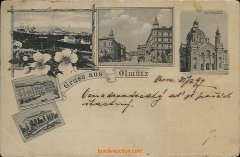 synagoga na okénkové pohlednici (vpravo nahoře)