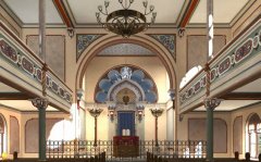 virtuální rekonstrukce interiéru synagogy