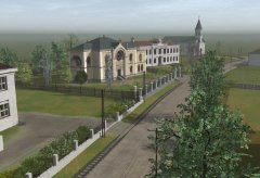 virtuální rekonstrukce synagogy s jejím okolím