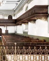 virtuální rekonstrukce interiéru synagogy po přestavbě v roce 1904