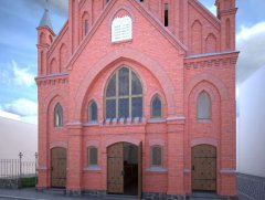 virtuální rekonstrukce synagogy - hlavní vchod