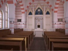 virtuální rekonstrukce interiéru synagogy - zadní část
