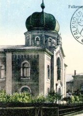 dobová pohlednice s námětem synagogy