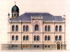 projekt synagogy - jižní průčelí
