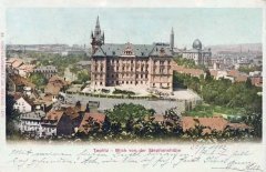 historické foto synagogy (v pozadí)
