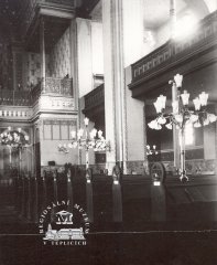 historické foto interiéru synagogy