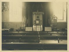 historické foto interiéru synagogy