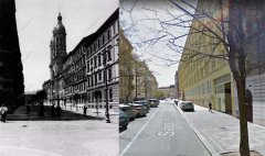 srovnání – pohled z ulice Sázavská