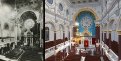 vizualizace interiéru synagogy - srovnání