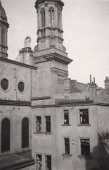 byty rabína a kantora v zadní části synagogy