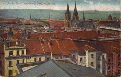 výhled na město z levé věže vinohradské synagogy