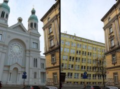 vizualizace synagogy - srovnání se současnou zástavbou