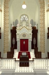 virtuální rekonstrukce interiéru synagogy - oltář