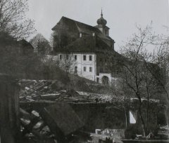 starší foto fary a kostela