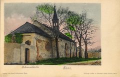 kostel na dobové pohlednici