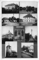 dobová pohlednice města s oběma kostely