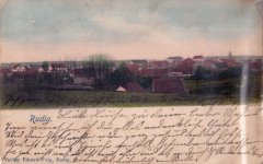 dobová pohlednice města s oběma kostely