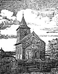 kresba kostela