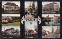 dobová pohlednice města s oběma kostely