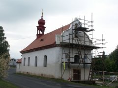 pohled zepředu zleva - oprava fasády