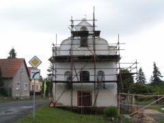 pohled zepředu - oprava fasády
