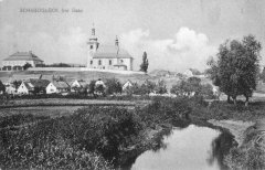 fara na dobové pohlednici (vlevo)