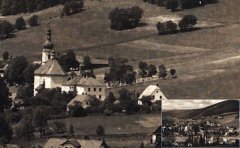 starší foto zboničky (vpravo od kostela)