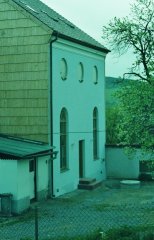 severovýchodní (dvorová) strana synagogy po rekonstrukci
