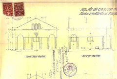 projekt domu správce židovského hřbitova