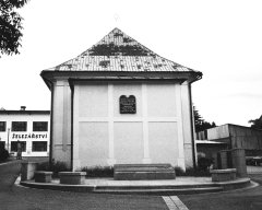 jihozápadní strana synagogy po opravě