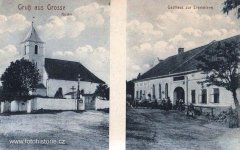 starší foto kostela (vlevo)