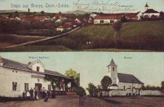 starší pohlednice s kostelem