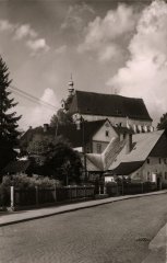 historické foto kaple (u pravého okraje snímku) 