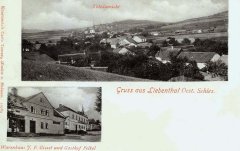 starší foto vsi s kostelem