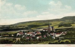 starší foto vsi s kostelem