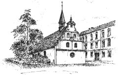 kresba kostela