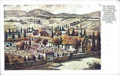 kresba kostela (vpravo)