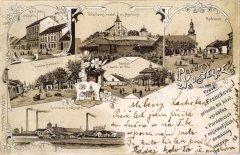 dobová pohlednice města s kaplí (nahoře)