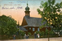 dobová pohlednice s motivem kostela