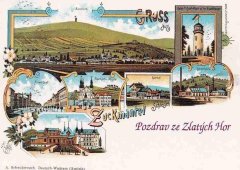 novotisk staré pohlednice s kostelem