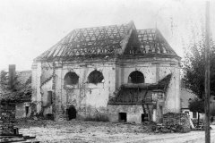 kostel po ruském bombardování